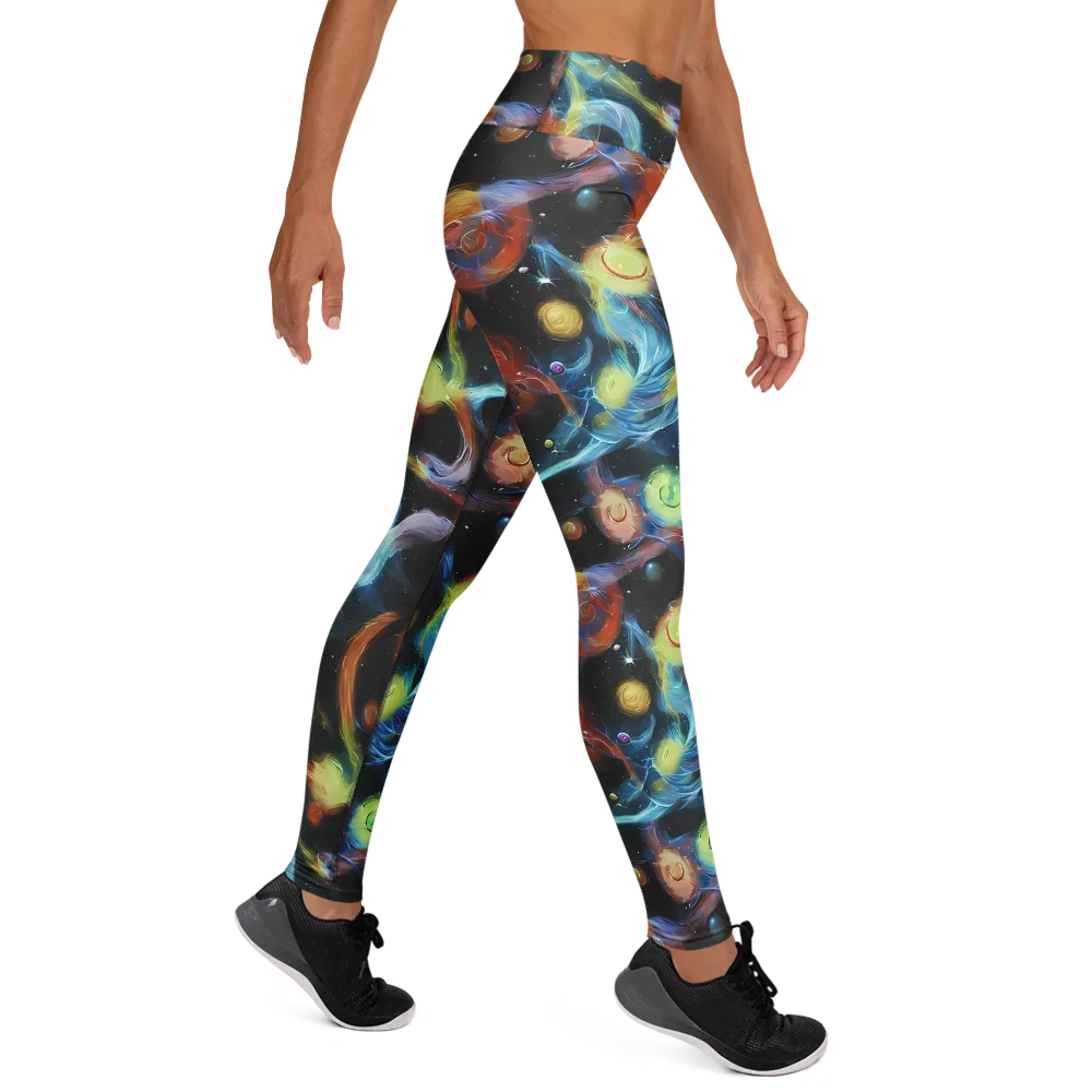 Stellar Tides on Yoga Leggings — Right