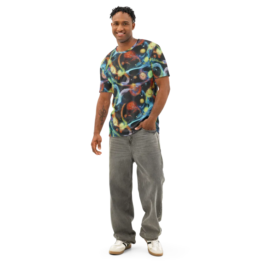 Stellar Tides on Men's Cotton Crew Neck T-Shirt — Front