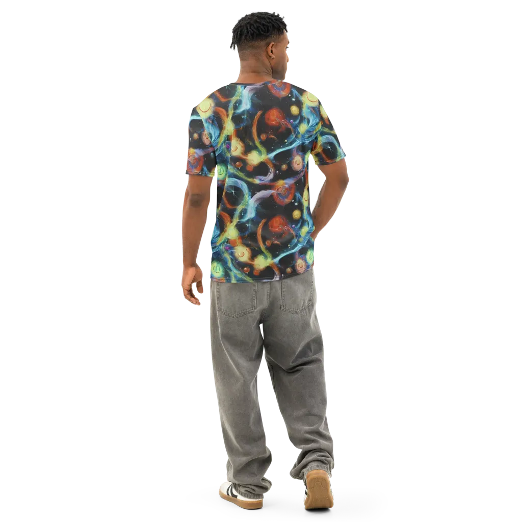 Stellar Tides on Men's Cotton Crew Neck T-Shirt — Back