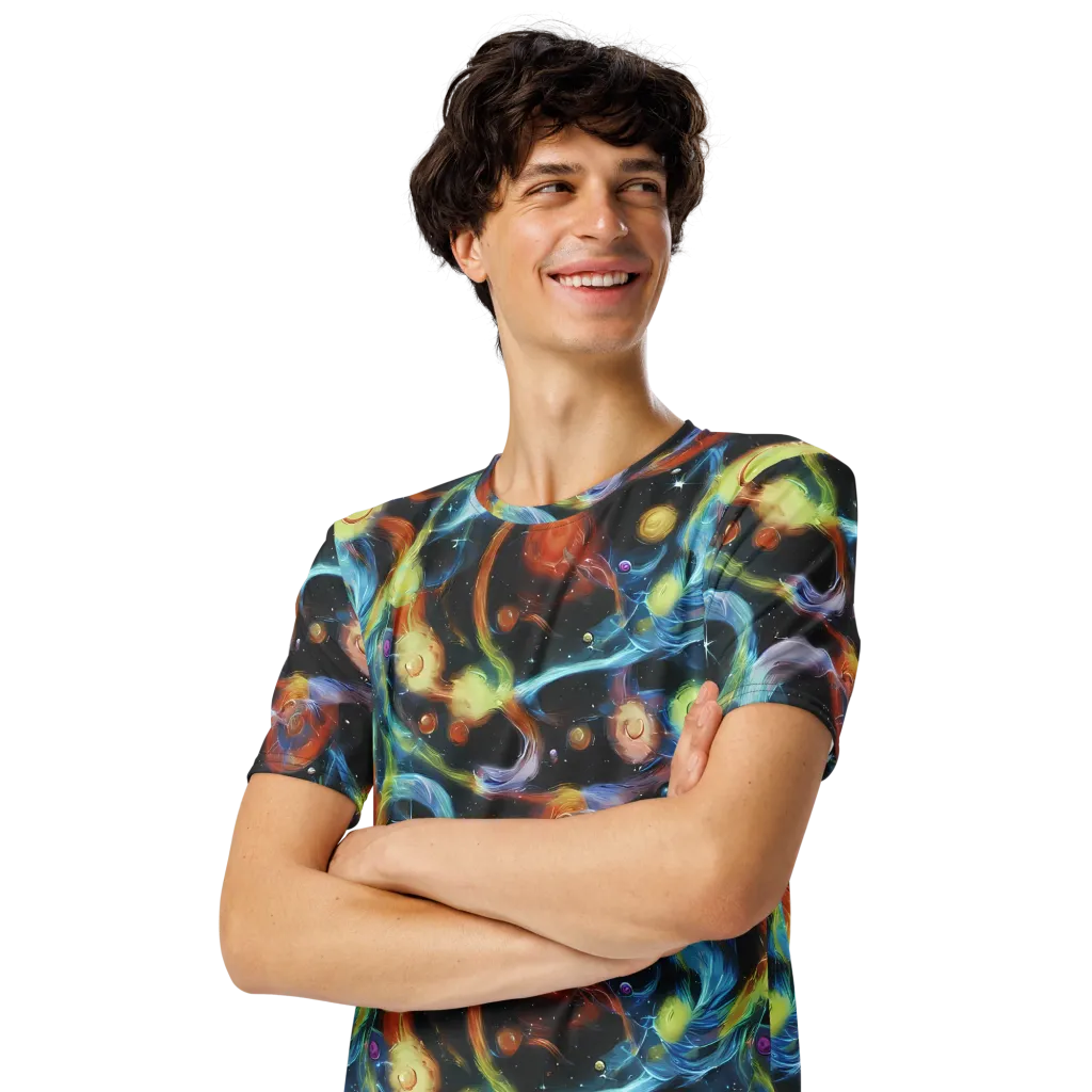 Stellar Tides on Men's Crew Neck T-Shirt — Left Front