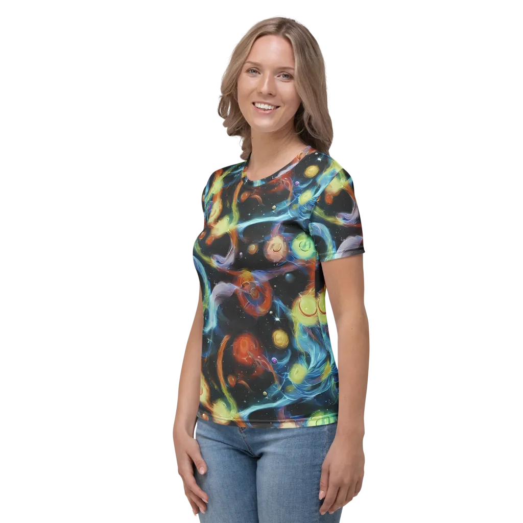 Stellar Tides on Women's Crew Neck T-Shirt — Left