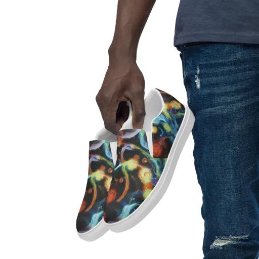 Stellar Tides on a Men's Slip-On Canvas Shoes
