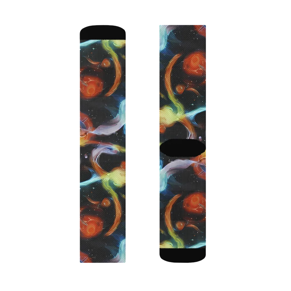 Stellar Tides on Socks — Left Sock