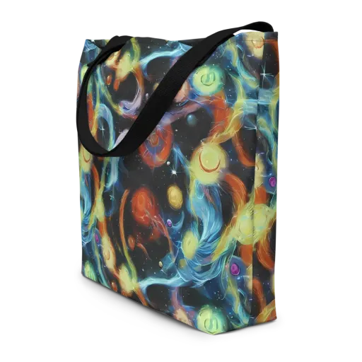 Stellar Tides on a Large Tote Bag W/ Pocket
