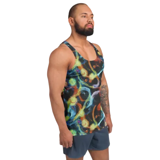 Stellar Tides on a Men's Tank Top