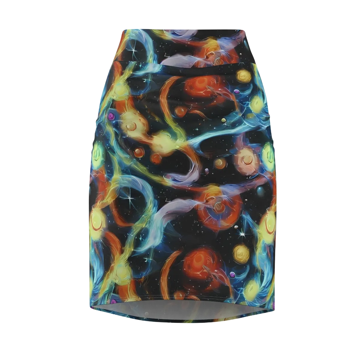 Stellar Tides on Pencil Skirt — Front