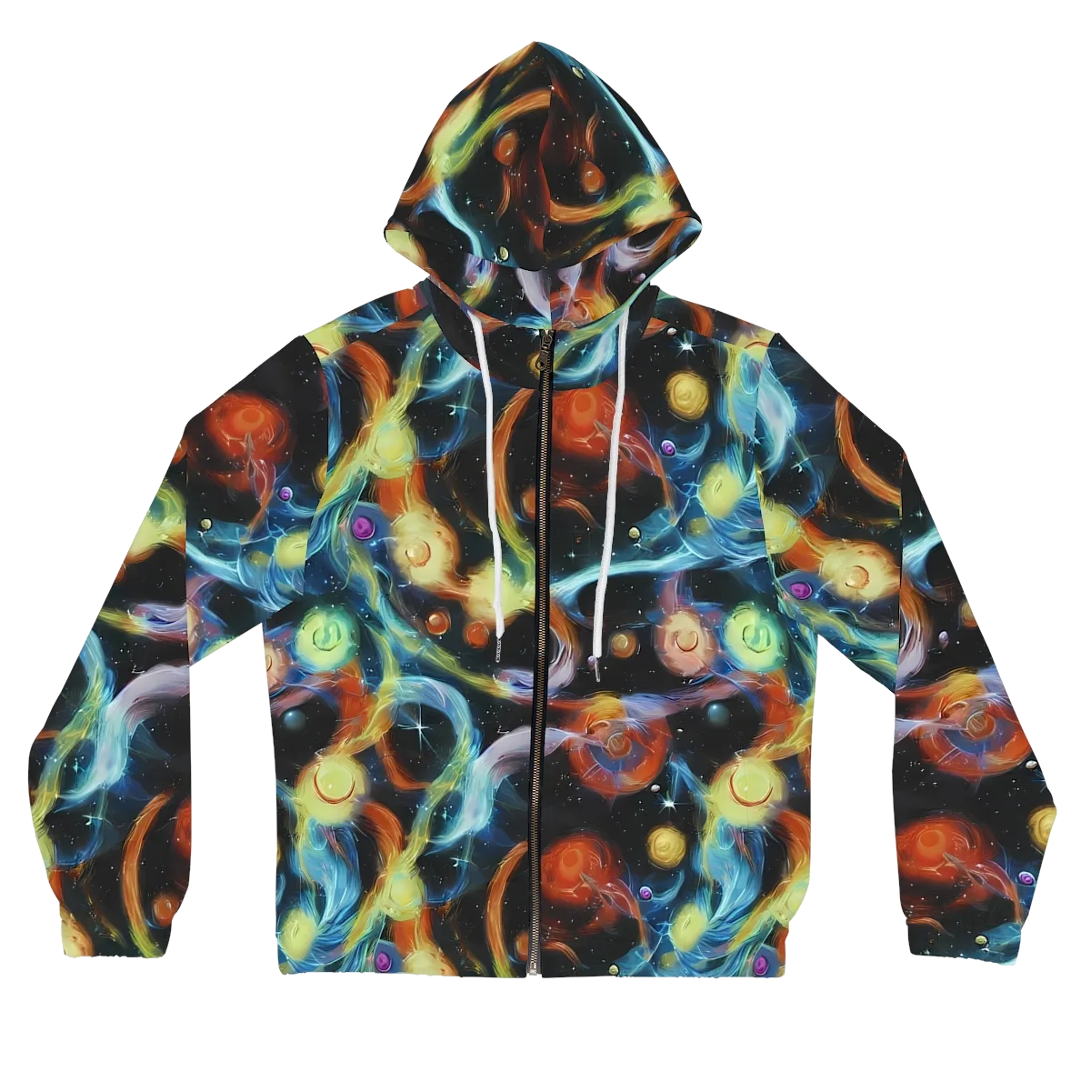 Stellar Tides on Women's Full-Zip Hoodie — Front