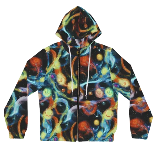 Stellar Tides on a Women's Full-Zip Hoodie