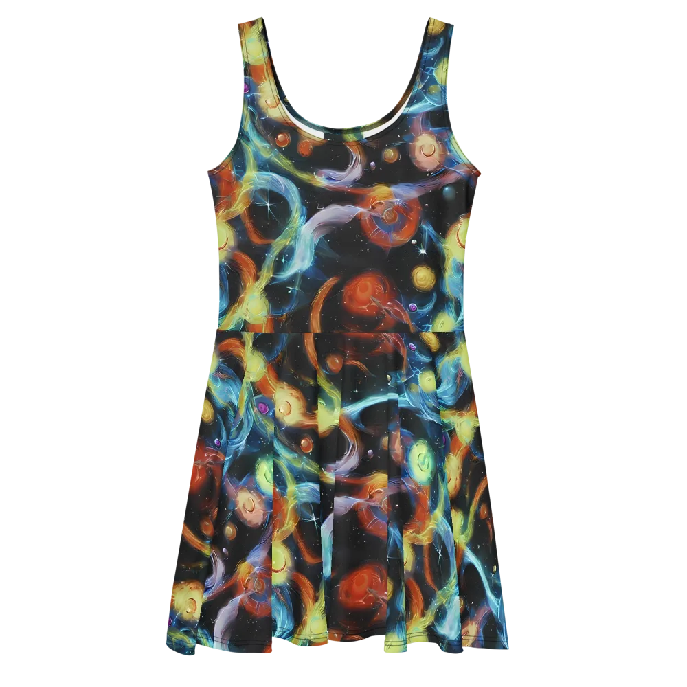 Stellar Tides on Skater Dress — Front