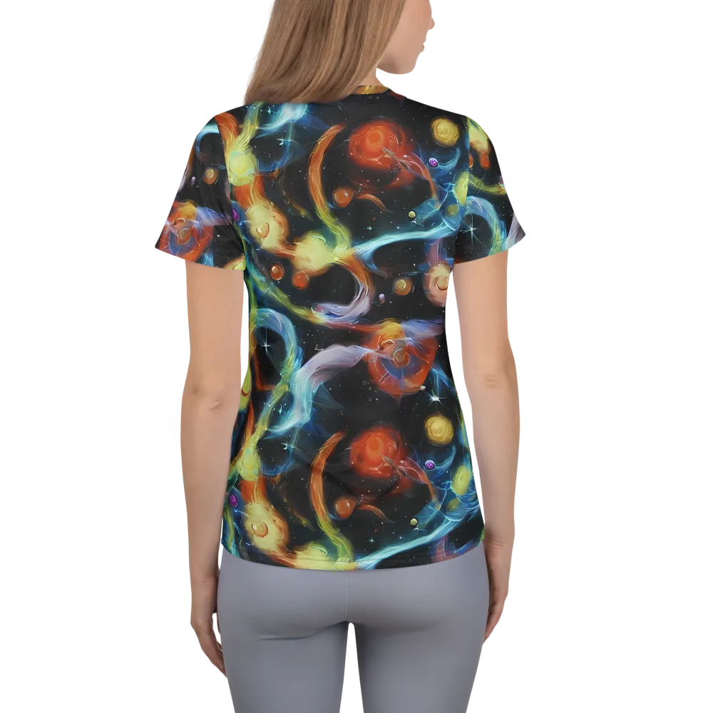 Stellar Tides on Women's Athletic T-Shirt — Back
