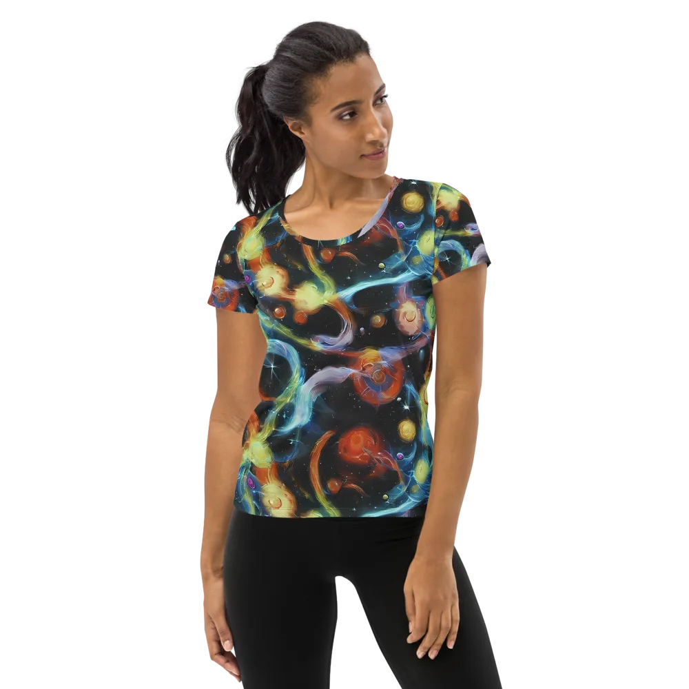 Stellar Tides on Women's Athletic T-Shirt — Front