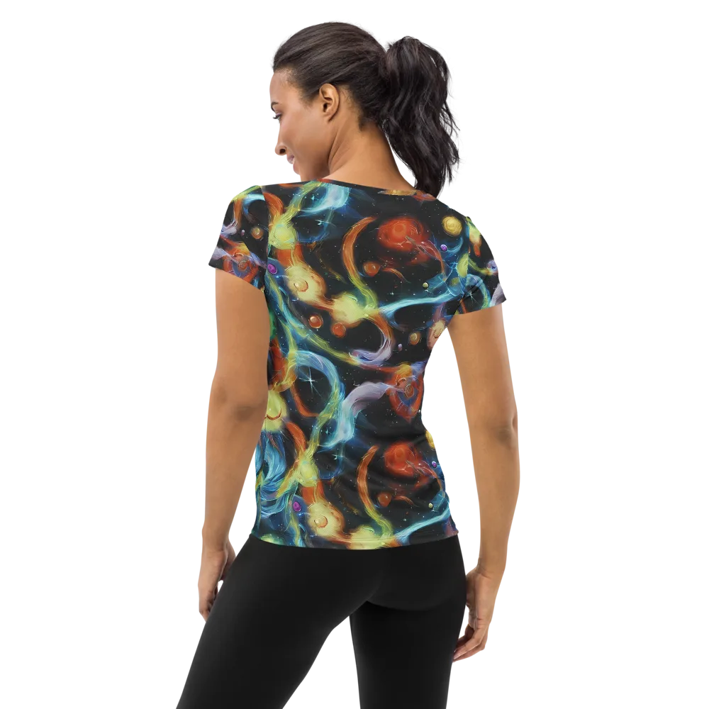 Stellar Tides on Women's Athletic T-Shirt — Back