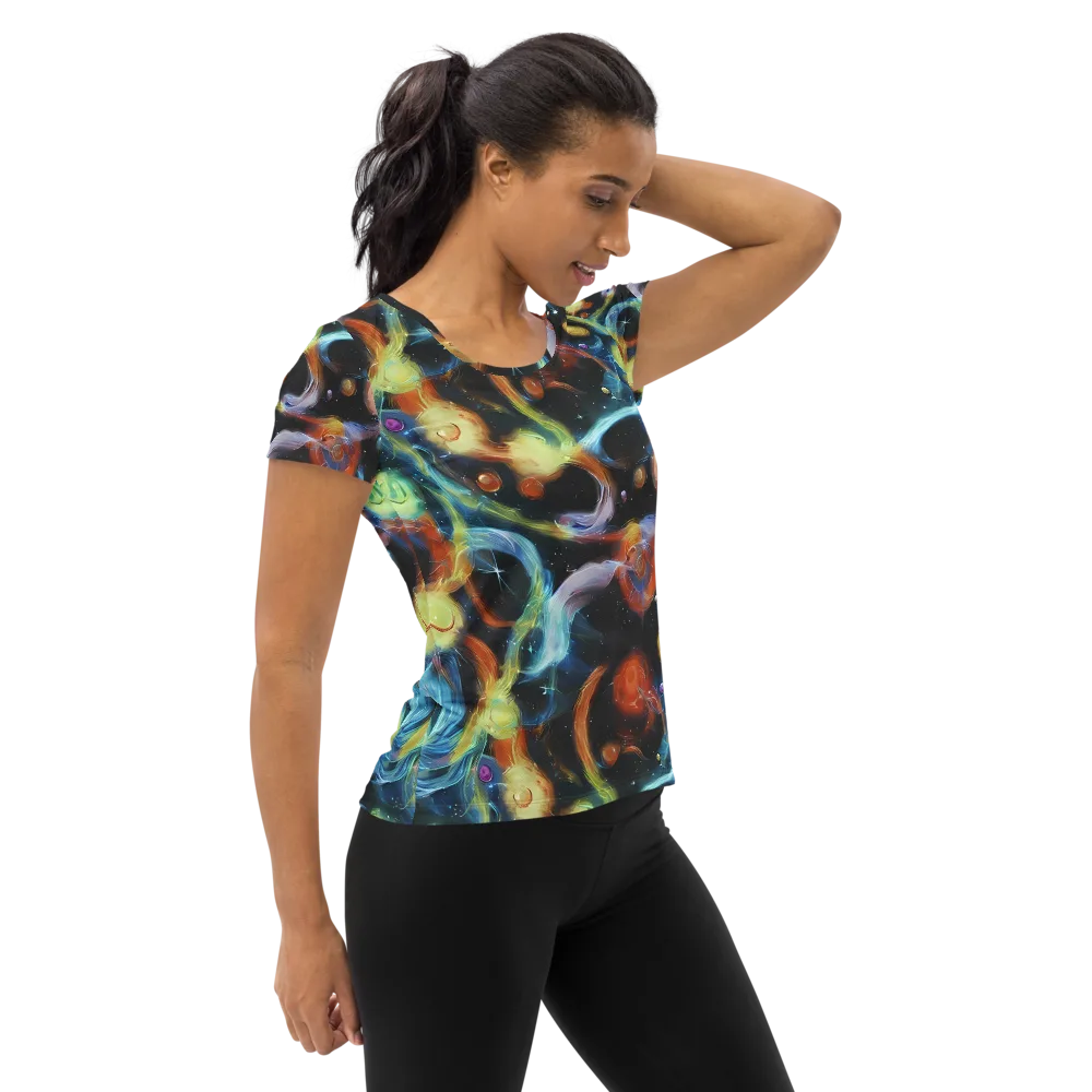 Stellar Tides on Women's Athletic T-Shirt — Right