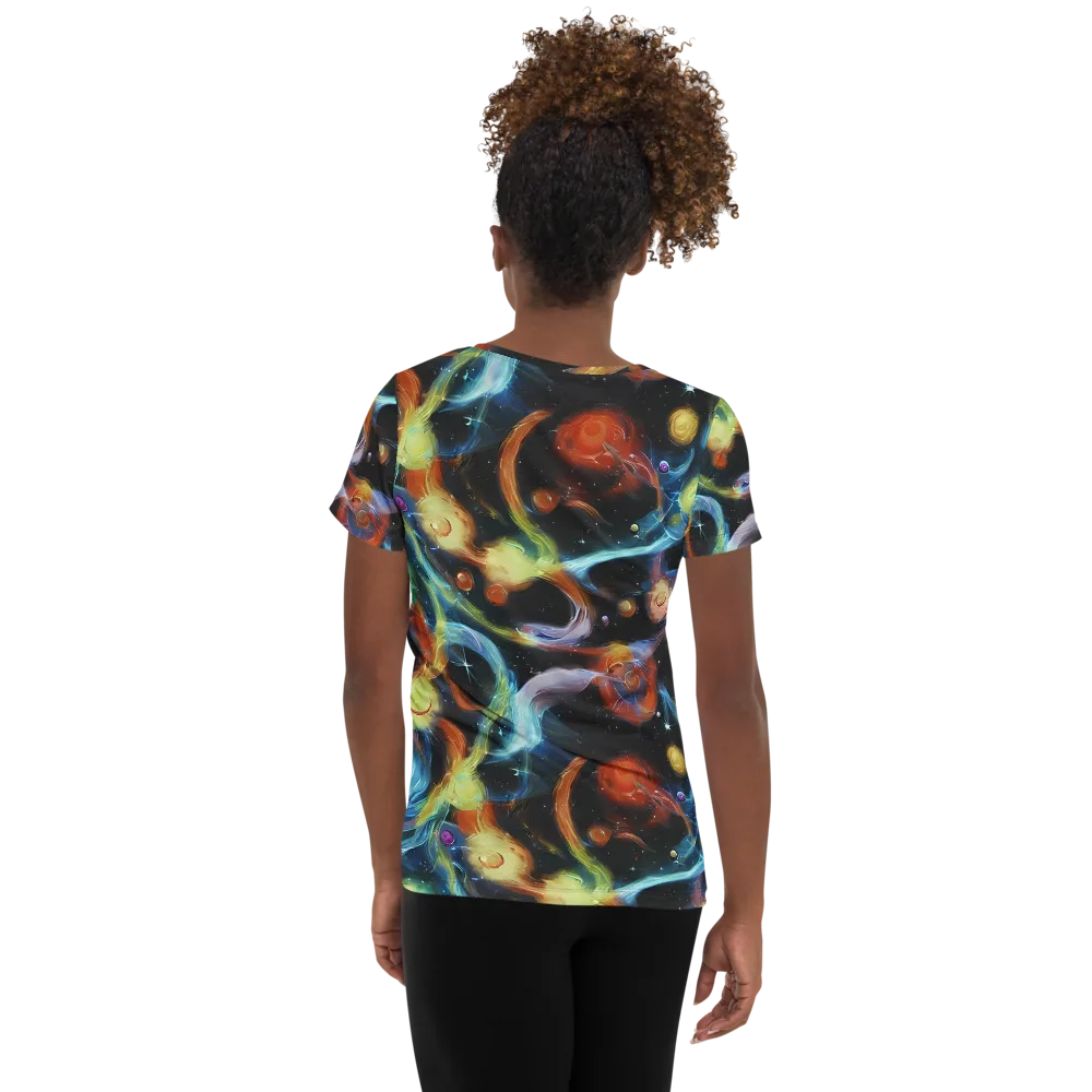 Stellar Tides on Women's Athletic T-Shirt — Back