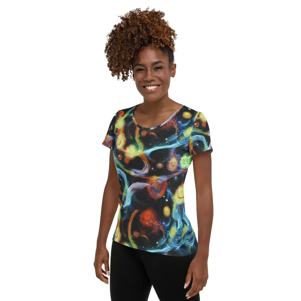Stellar Tides on Women's Athletic T-Shirt — Left