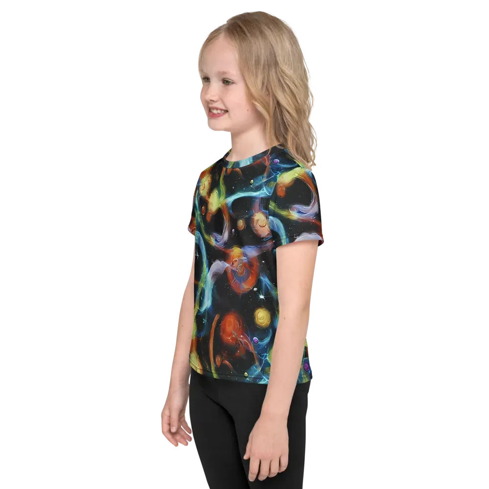 Stellar Tides on Kids Crew Neck T-Shirt — Left