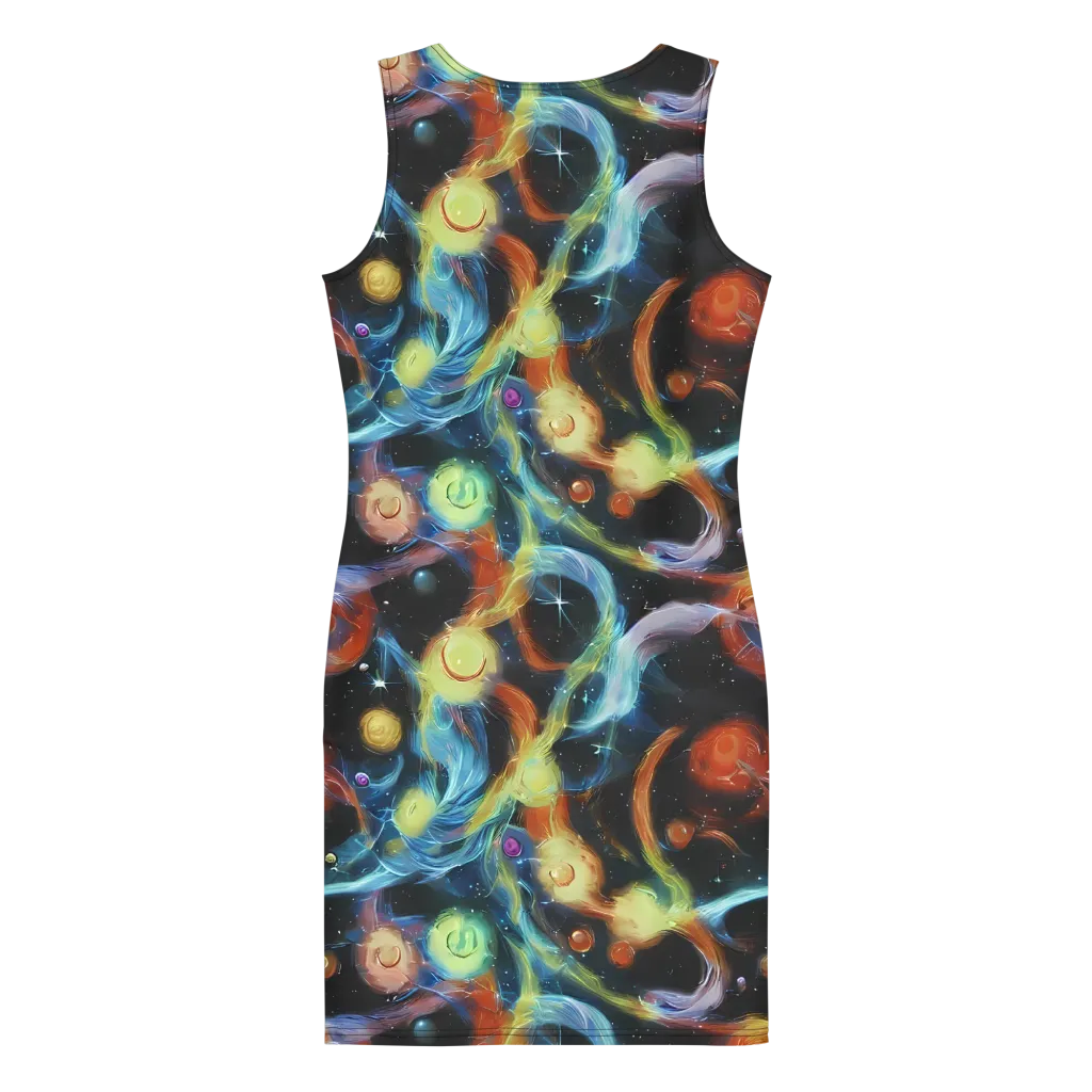 Stellar Tides on Bodycon Dress — Back