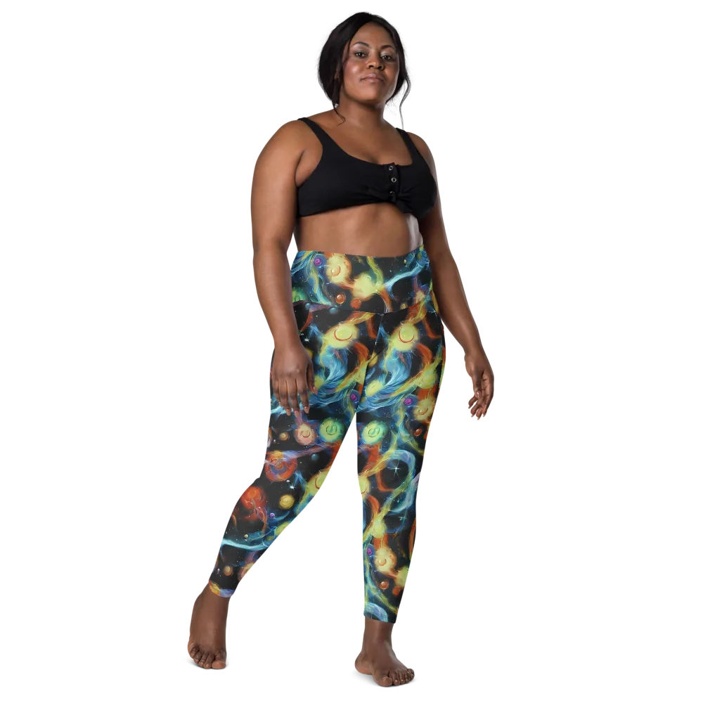 Stellar Tides on Leggings with Pockets — Front