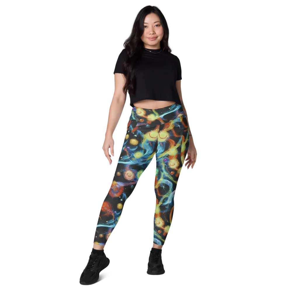 Stellar Tides on Leggings with Pockets — Front
