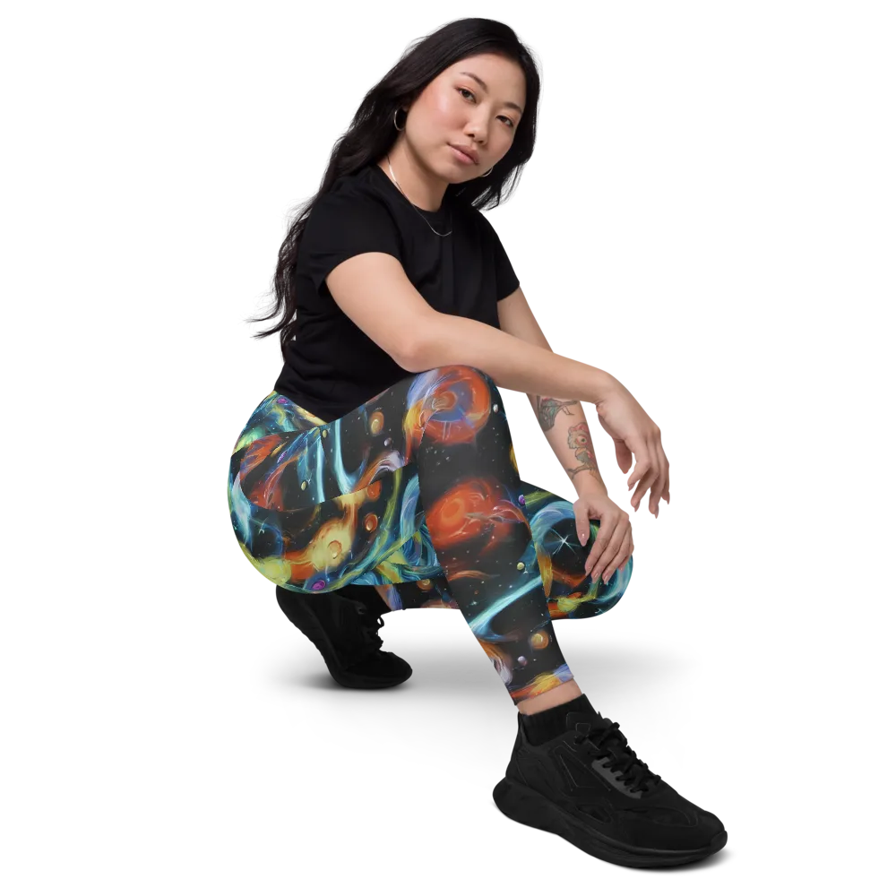 Stellar Tides on Leggings with Pockets — Right Front