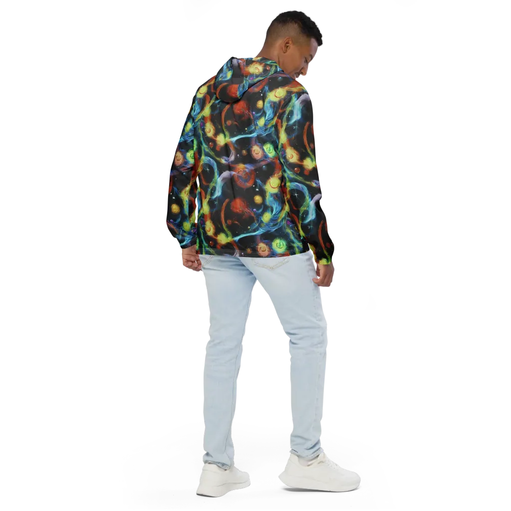 Stellar Tides on Men's Windbreaker — Back