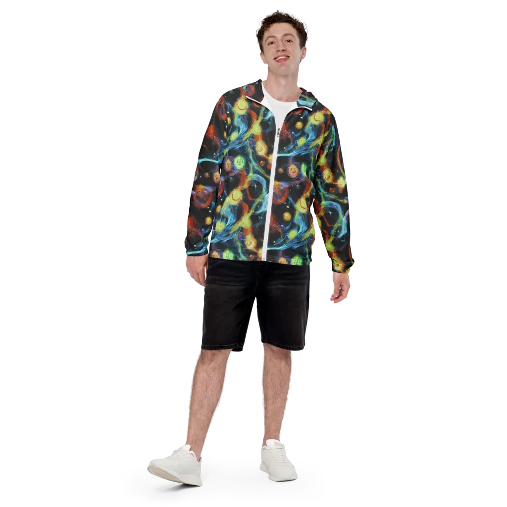 Stellar Tides on Men's Windbreaker — Front