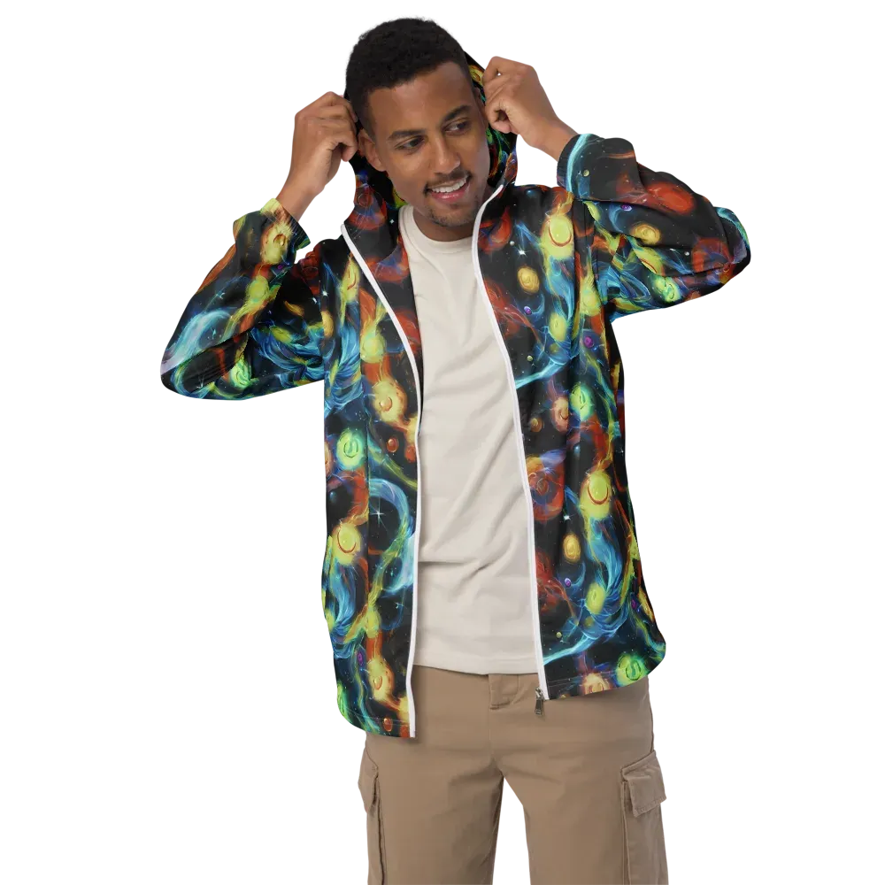 Stellar Tides on Men's Windbreaker — Front