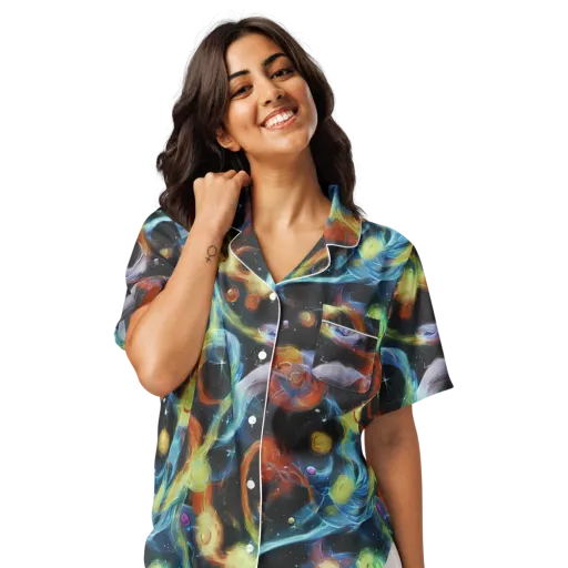 Stellar Tides on a Women's Short Sleeve Pajama Top