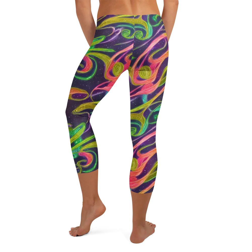 Starlight Serpent on Capri Leggings — Back