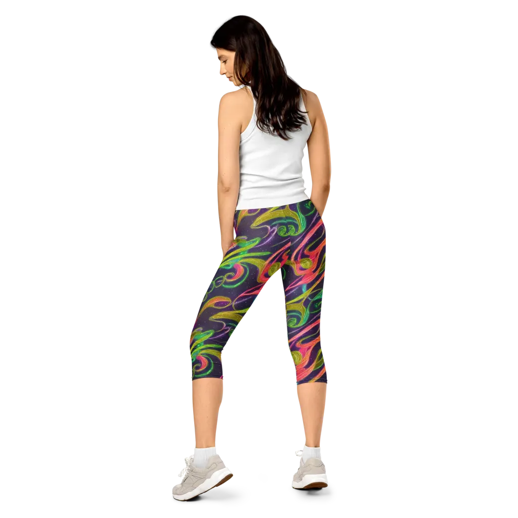 Starlight Serpent on Capri Leggings — Back