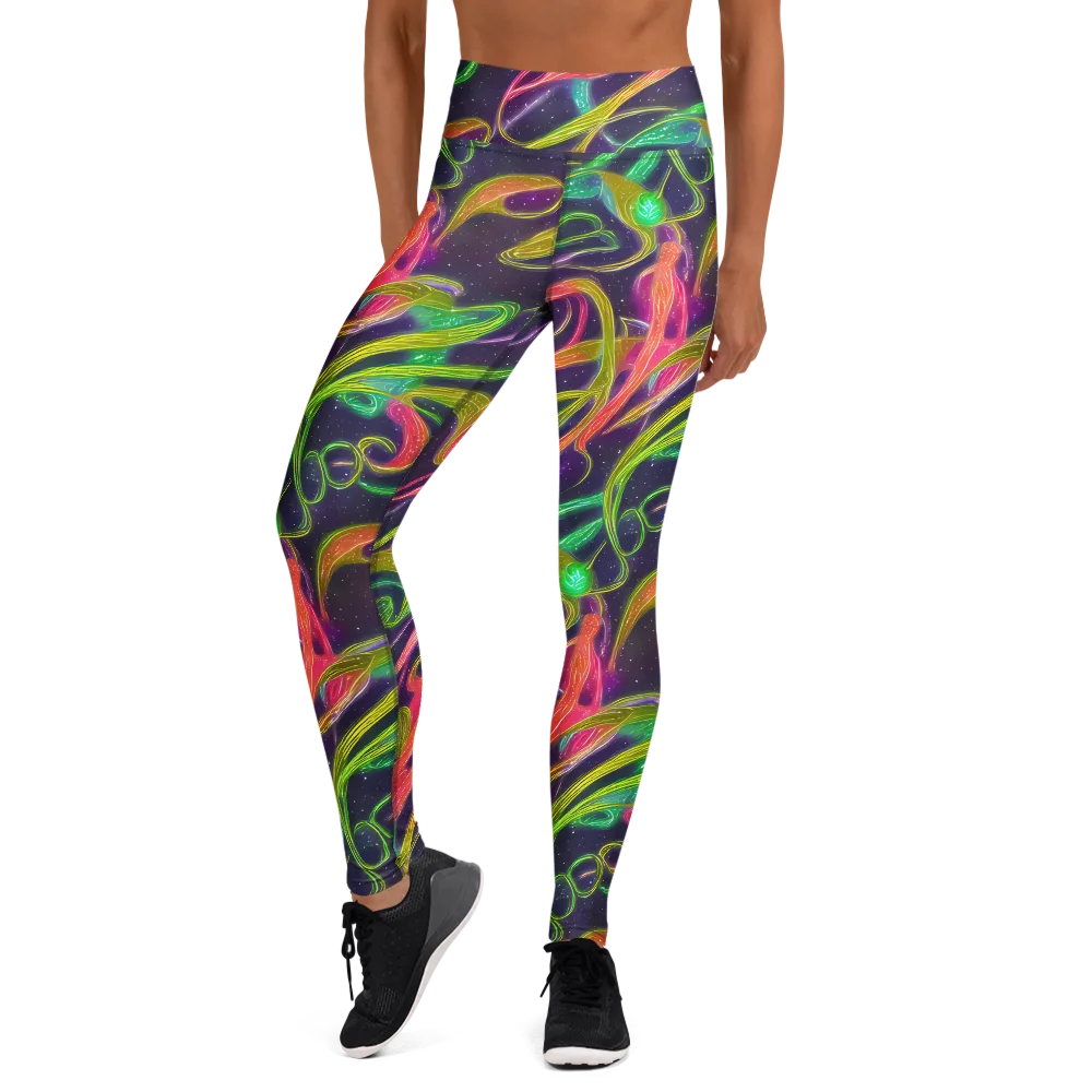 Starlight Serpent on Yoga Leggings — Front