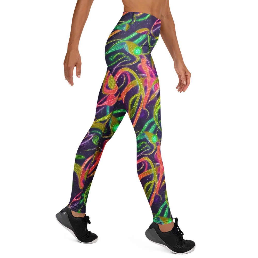 Starlight Serpent on Yoga Leggings — Right