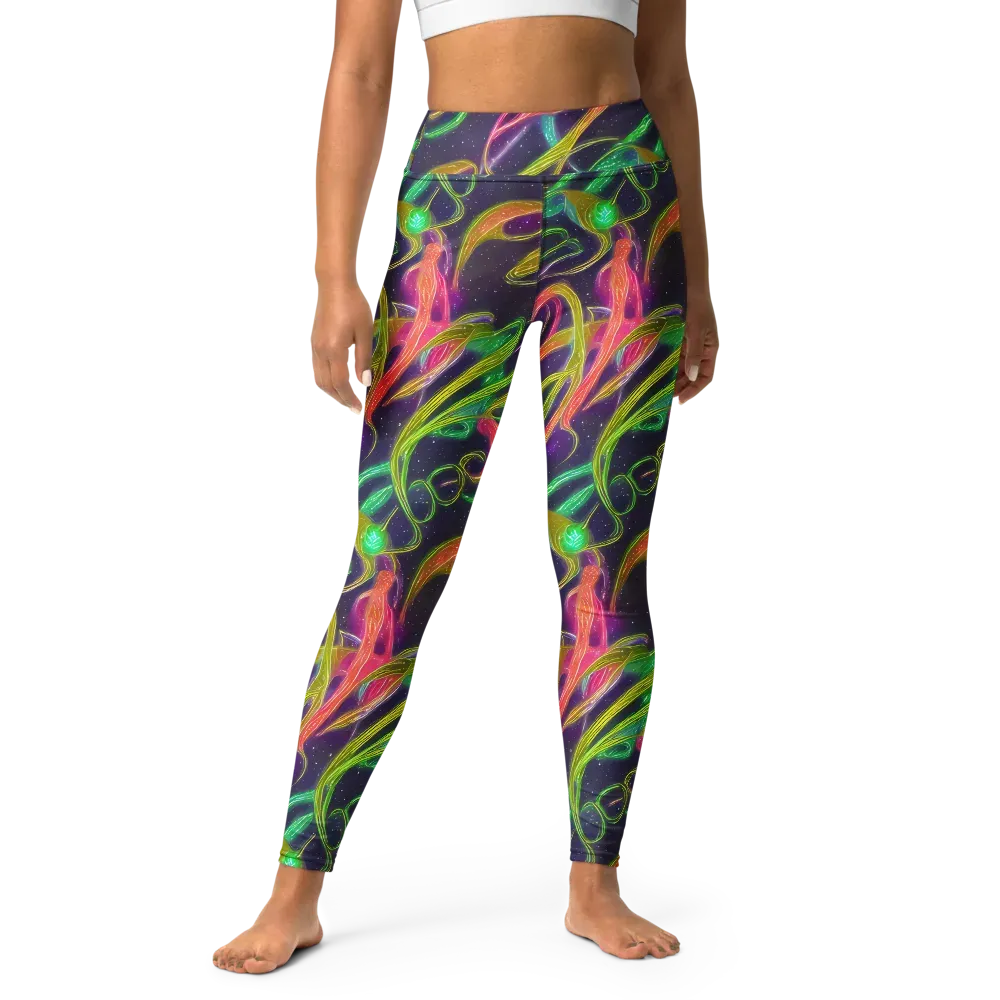 Starlight Serpent on Yoga Leggings — Front