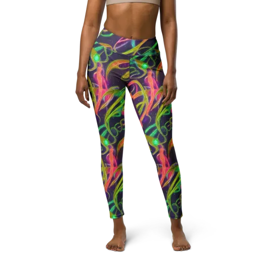 Starlight Serpent on a Yoga Leggings