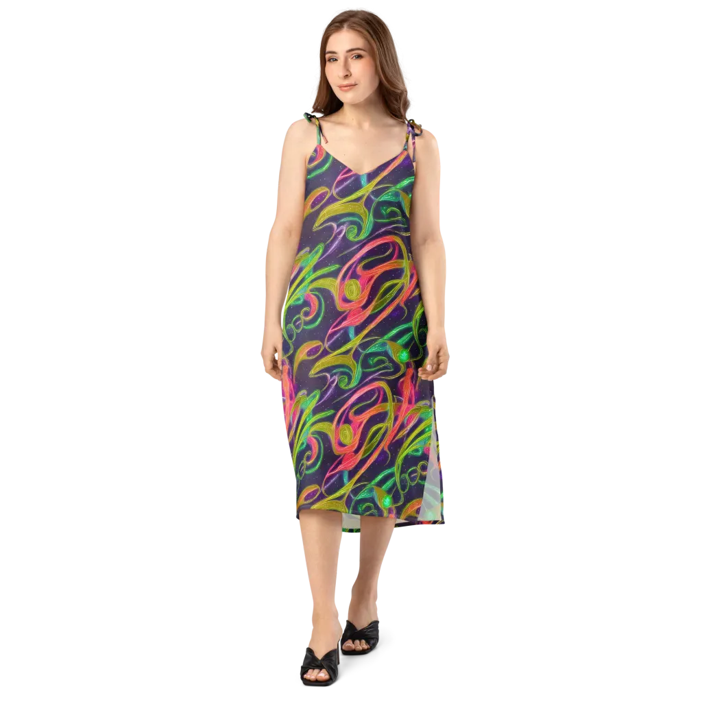 Starlight Serpent on Slip Dress — Front