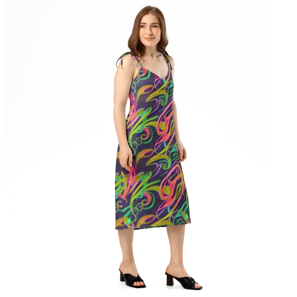 Starlight Serpent on Slip Dress — Right Front