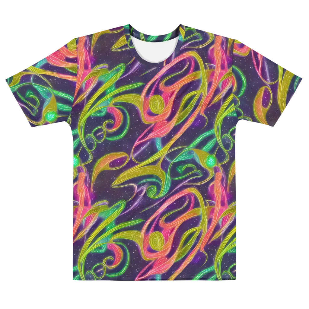 Starlight Serpent on Men's Cotton Crew Neck T-Shirt — Front