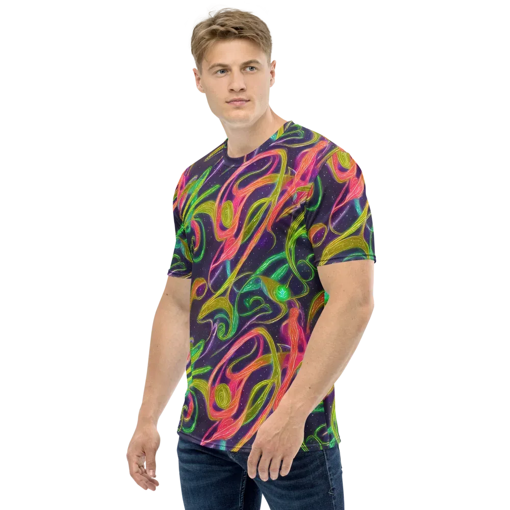 Starlight Serpent on Men's Crew Neck T-Shirt — Left