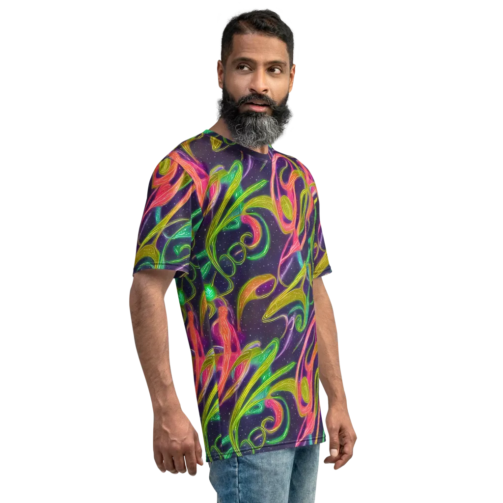 Starlight Serpent on Men's Crew Neck T-Shirt — Right
