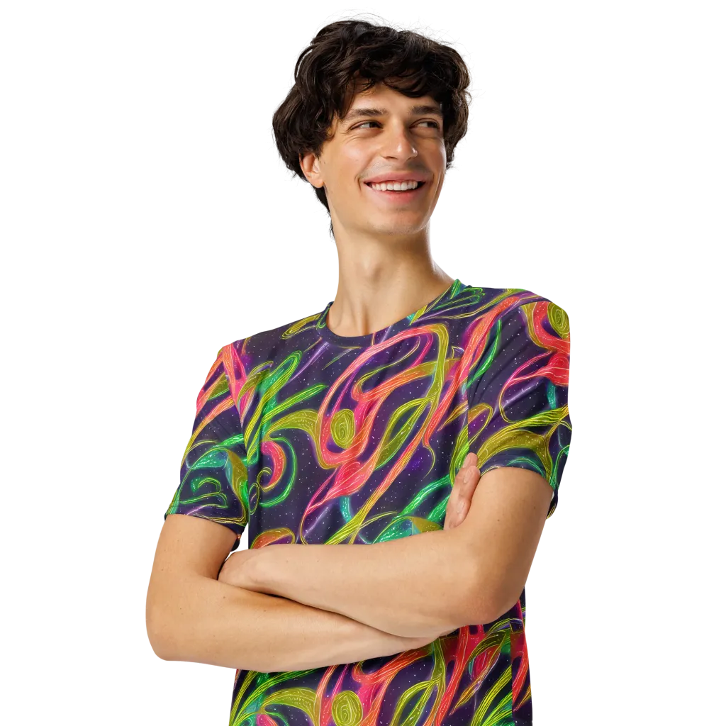 Starlight Serpent on Men's Crew Neck T-Shirt — Left Front