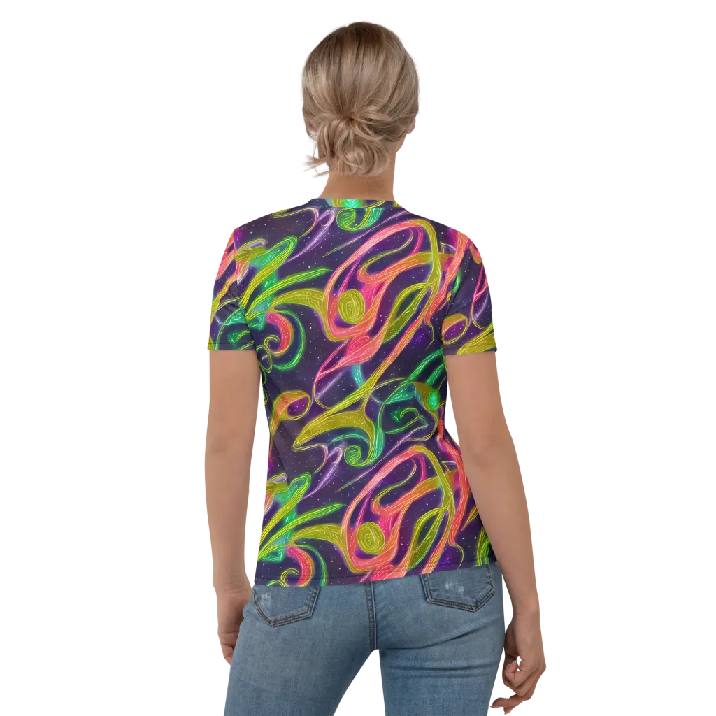 Starlight Serpent on Women's Crew Neck T-Shirt — Back