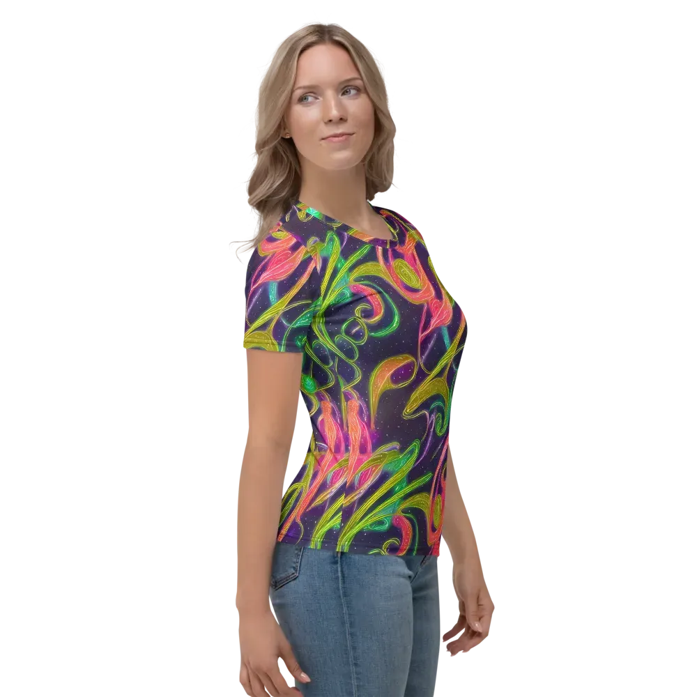 Starlight Serpent on Women's Crew Neck T-Shirt — Right
