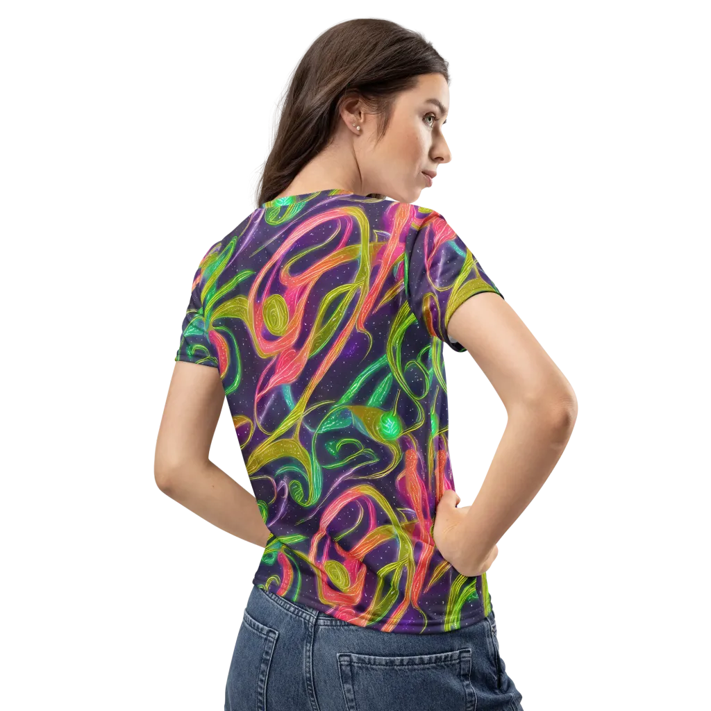 Starlight Serpent on Women's Crew Neck T-Shirt — Back
