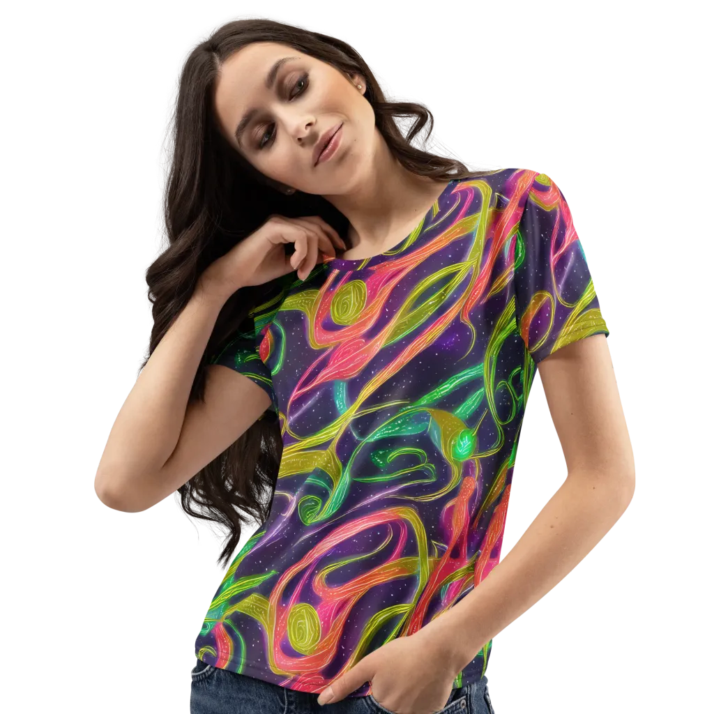 Starlight Serpent on Women's Crew Neck T-Shirt — Left Front