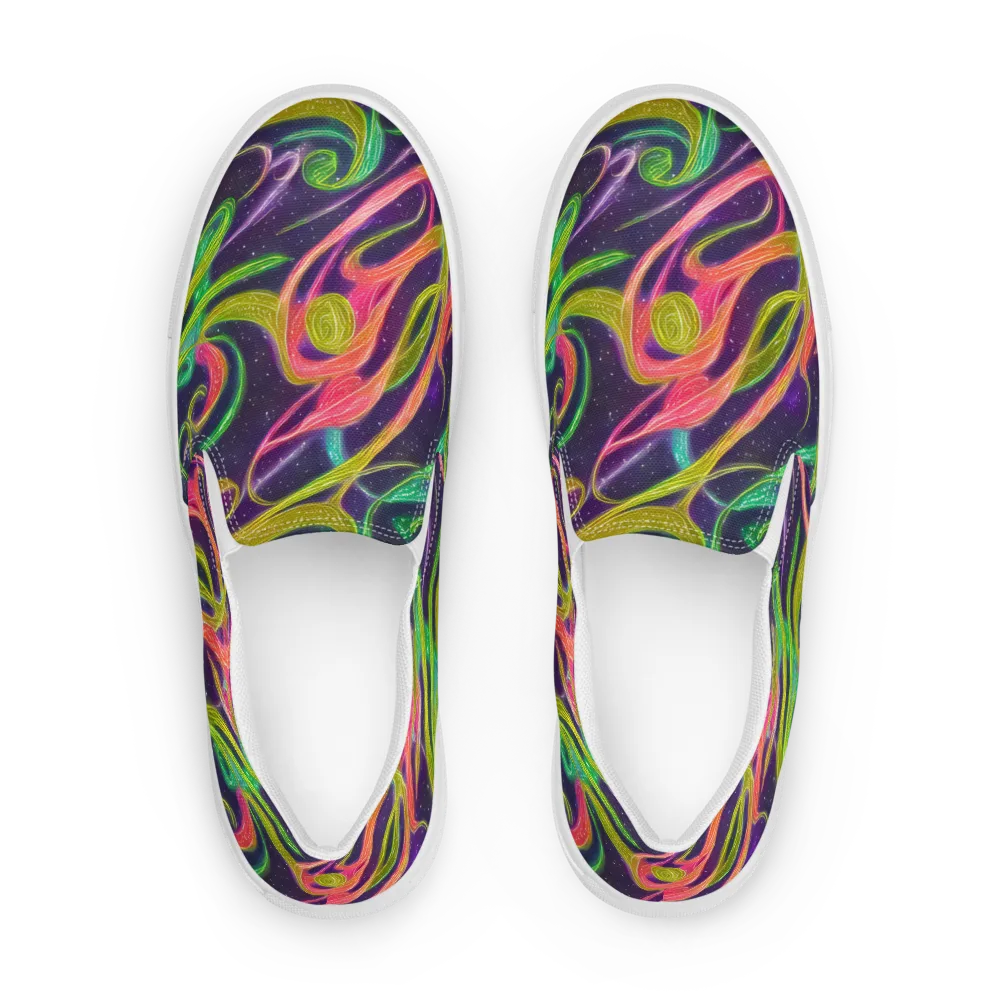 Starlight Serpent on Men's Slip-On Canvas Shoes — Front