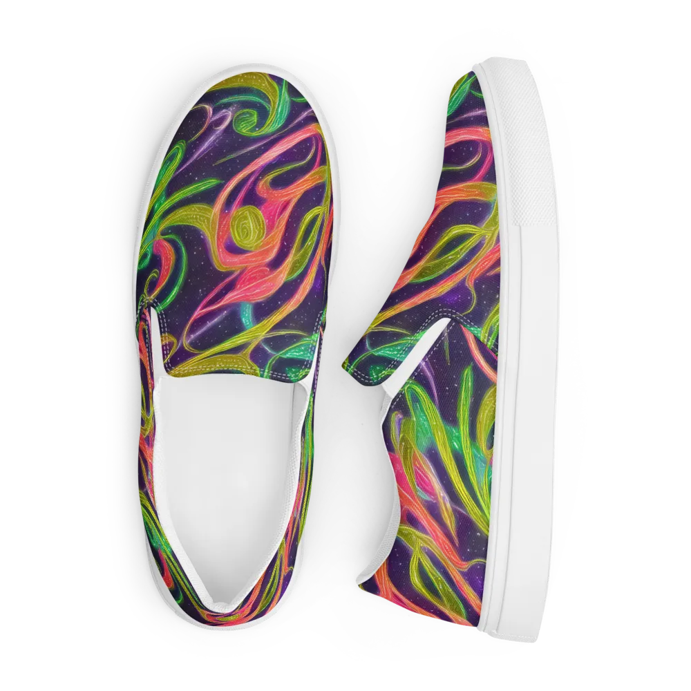 Starlight Serpent on Men's Slip-On Canvas Shoes — Front
