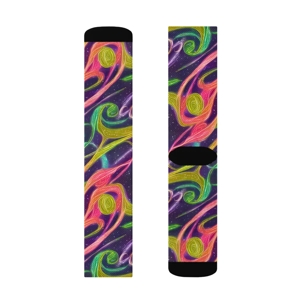 Starlight Serpent on Socks — Right Sock