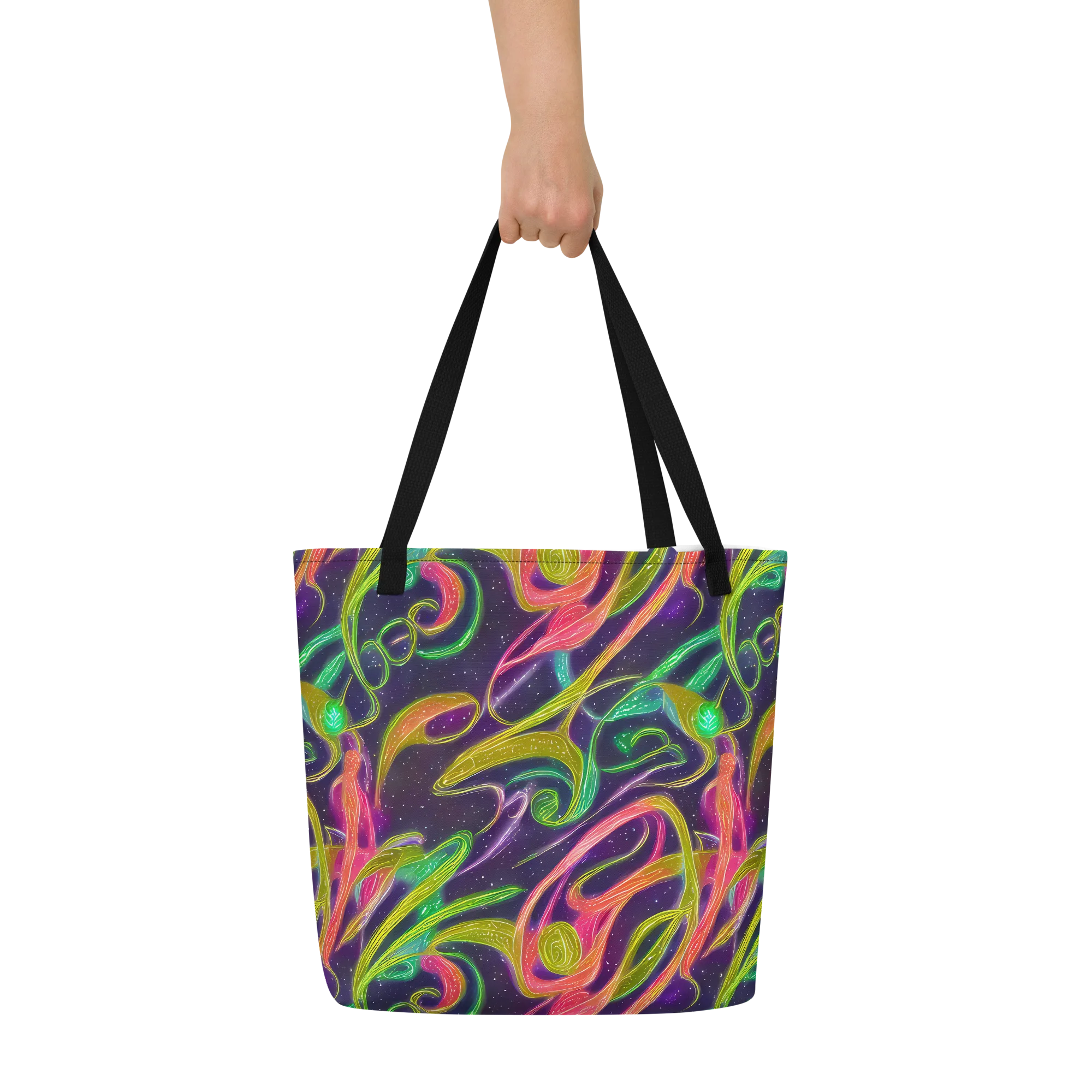 Starlight Serpent on Large Tote Bag W/ Pocket — Front