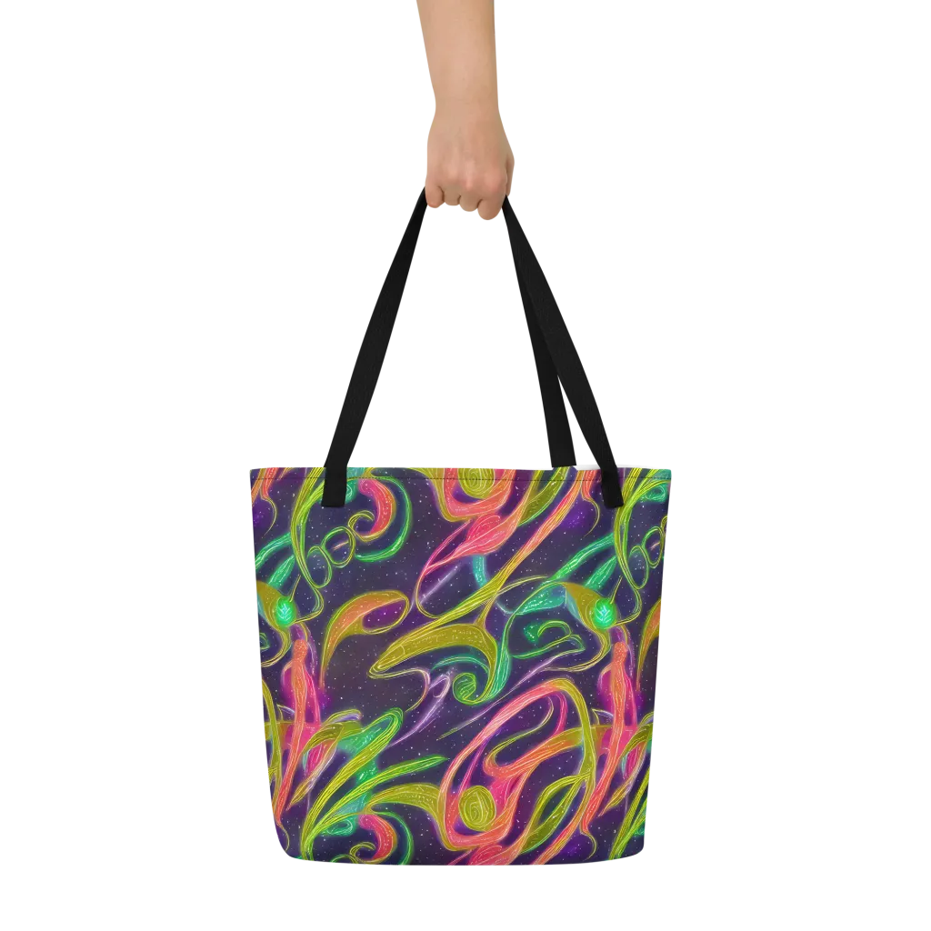 Starlight Serpent on Large Tote Bag W/ Pocket — Front