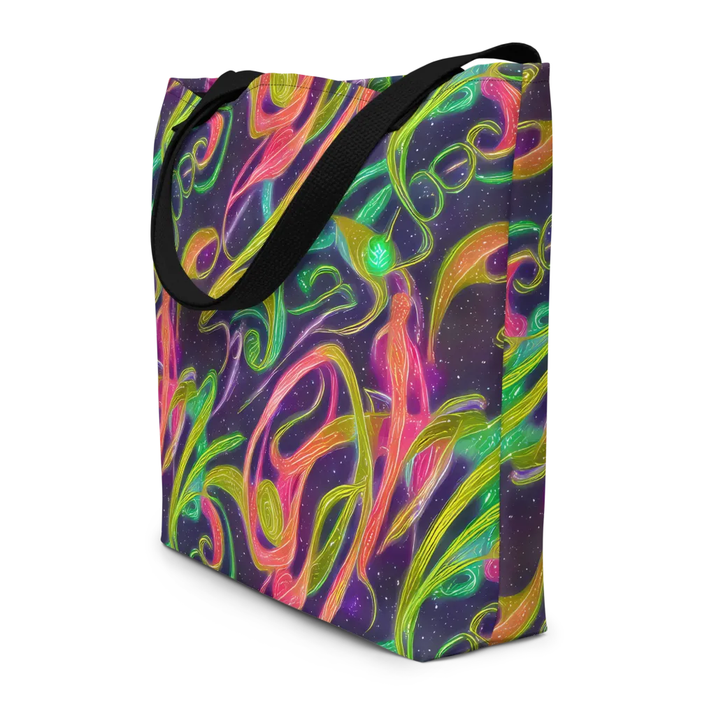Starlight Serpent on Large Tote Bag W/ Pocket — Front